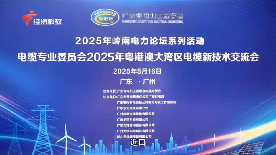 我司携创新成果亮相2025年粤港澳大湾区电缆新技术交流会